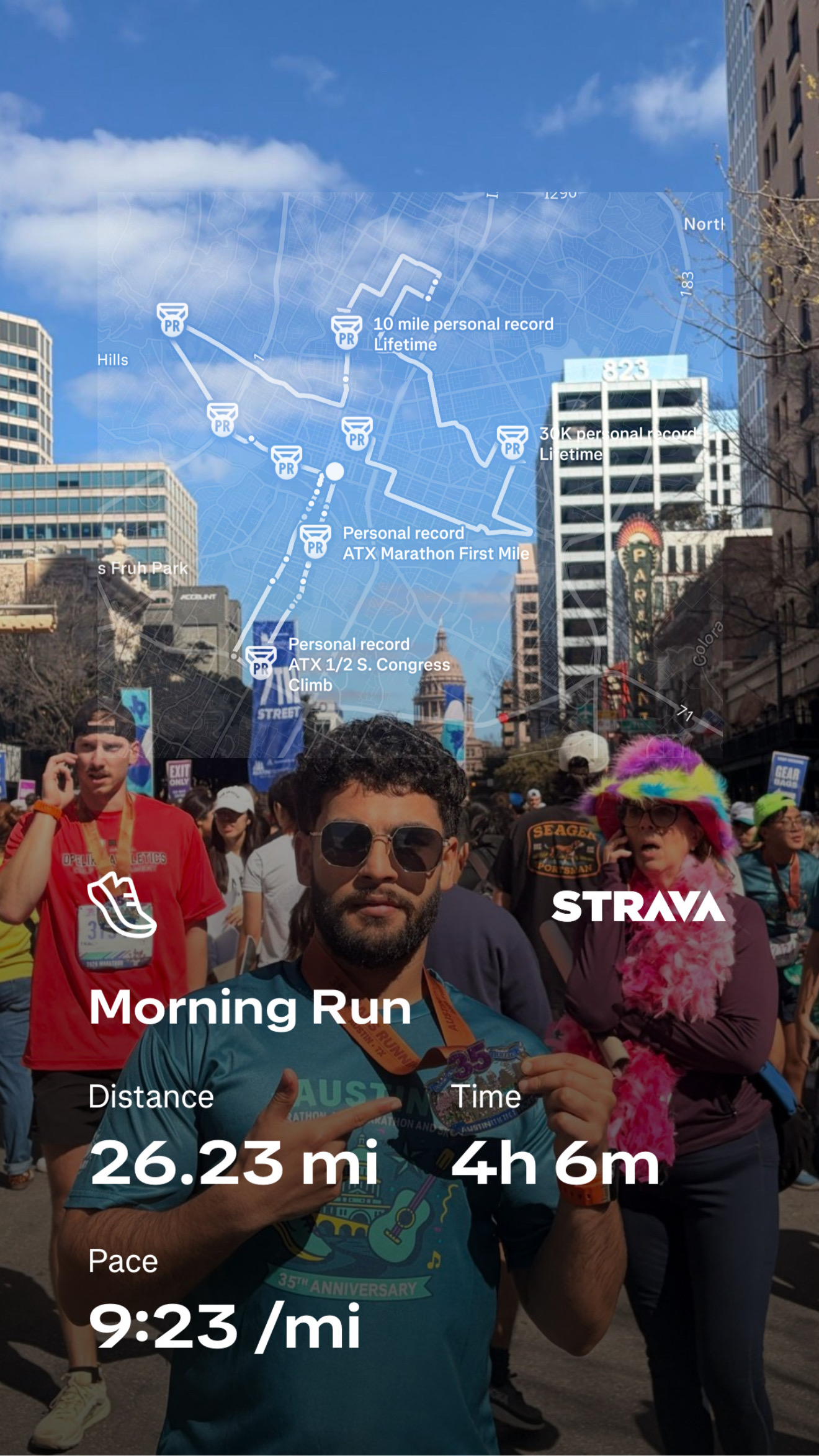 Prashant outdoors during marathon training